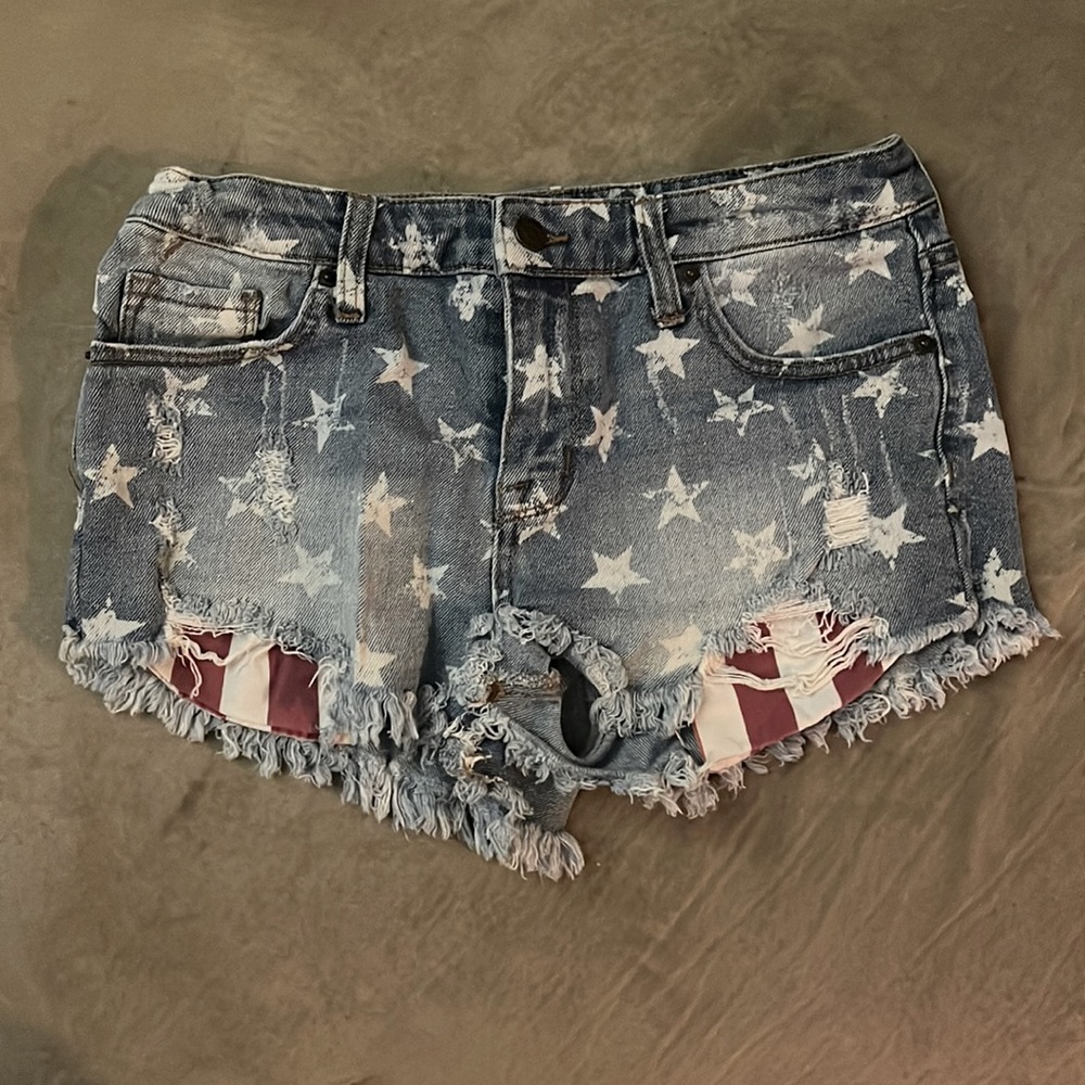 American flag Jean shorts